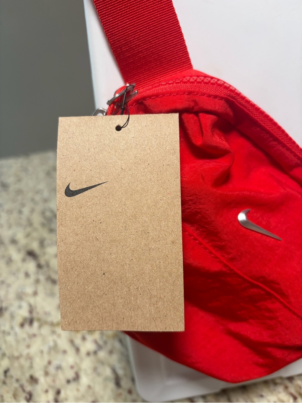 Nike Red Waist Pack with Silver Swoosh - Picture 5 of 7